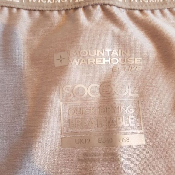 MOUNTAIN WAREHOUSE *NWOT* ACTIVEWEAR ISO Cool Breathable Grey T-Shirt UK12 (M-L) - Picture 5 of 11